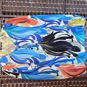 Kobi Halperin Silk Blouse in Blue and Black